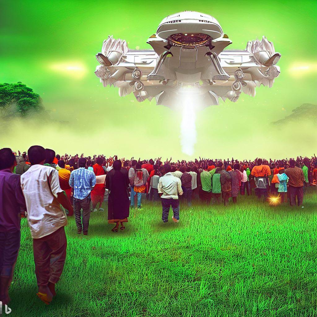 Bing AI - statek kosmiczny